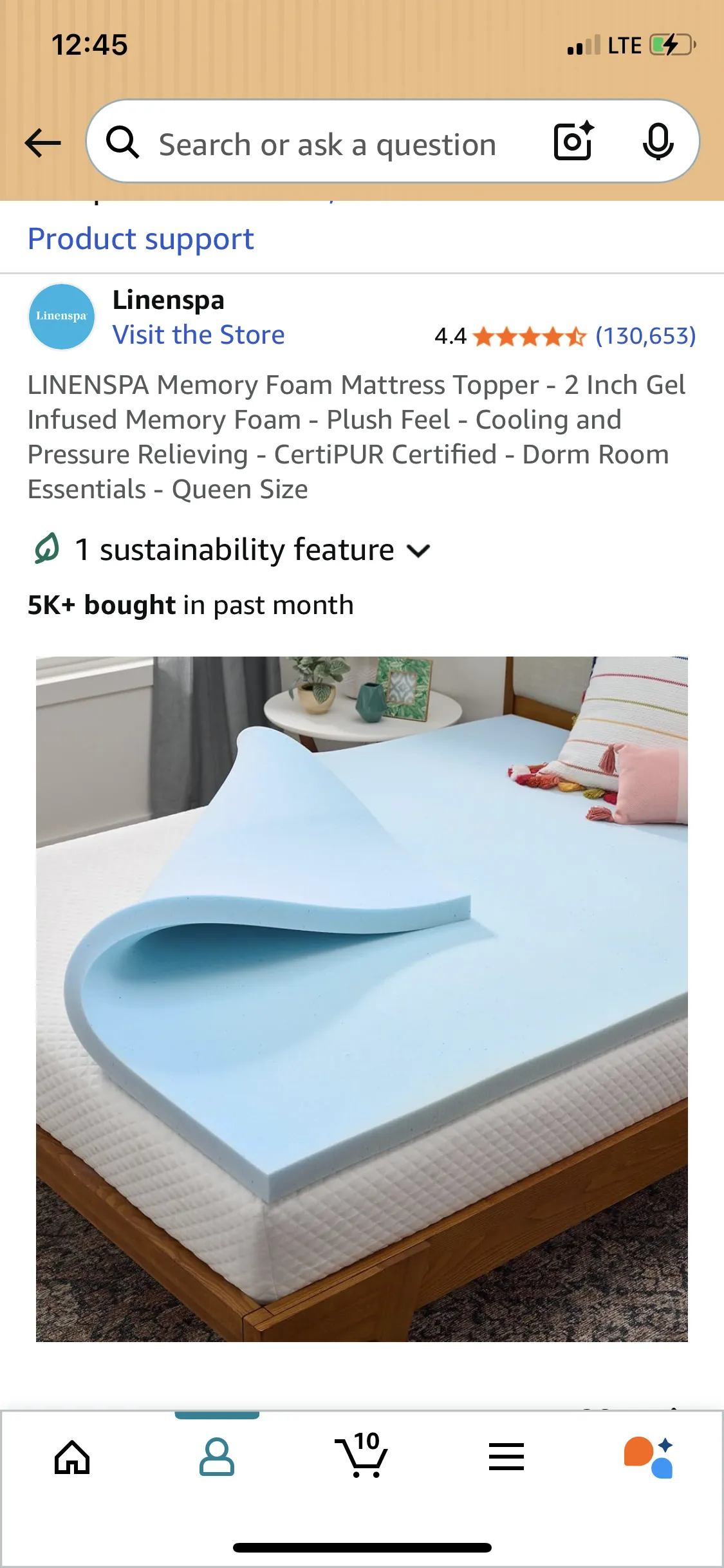 퀸 사이즈 메트리스 메모리폼 패드 (Queen size mattress topper)
					무빙세일
					Los Angeles
