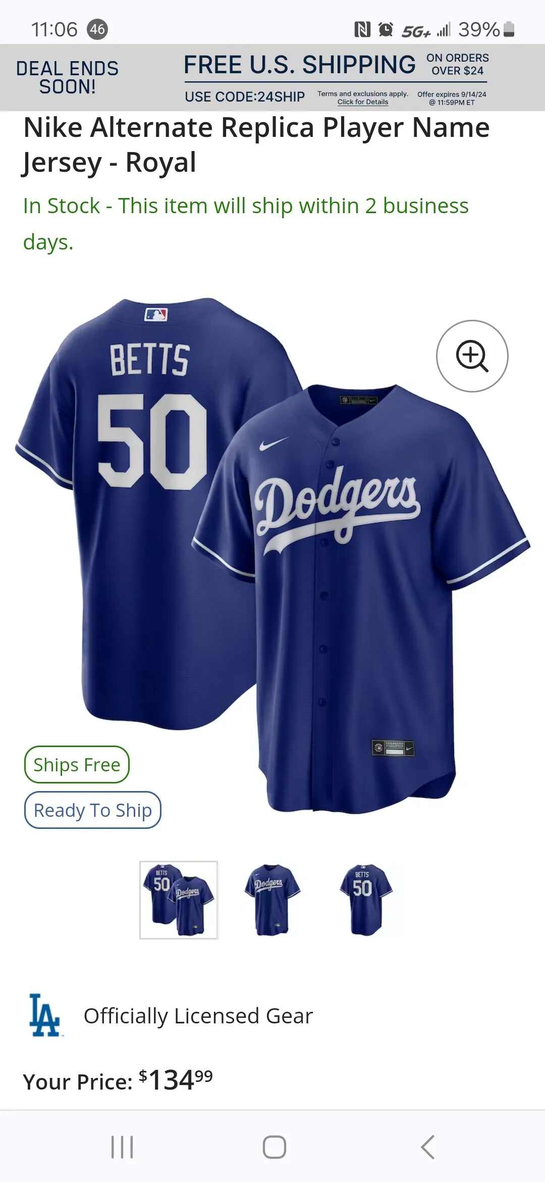 Nike LA Dodgers Jerseys
					의류/패션
					Buena Park