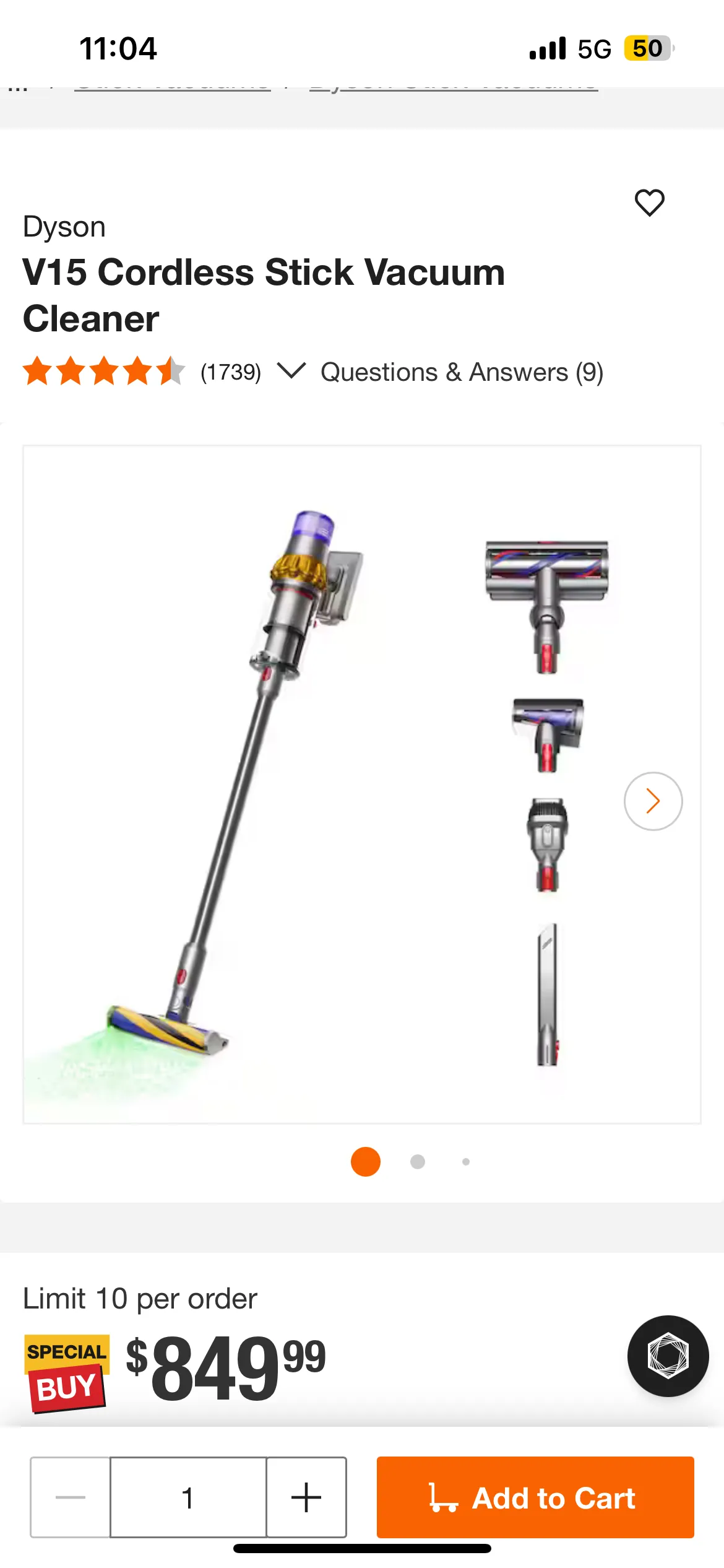 dyson v15 detect
					전자/가전
					LA