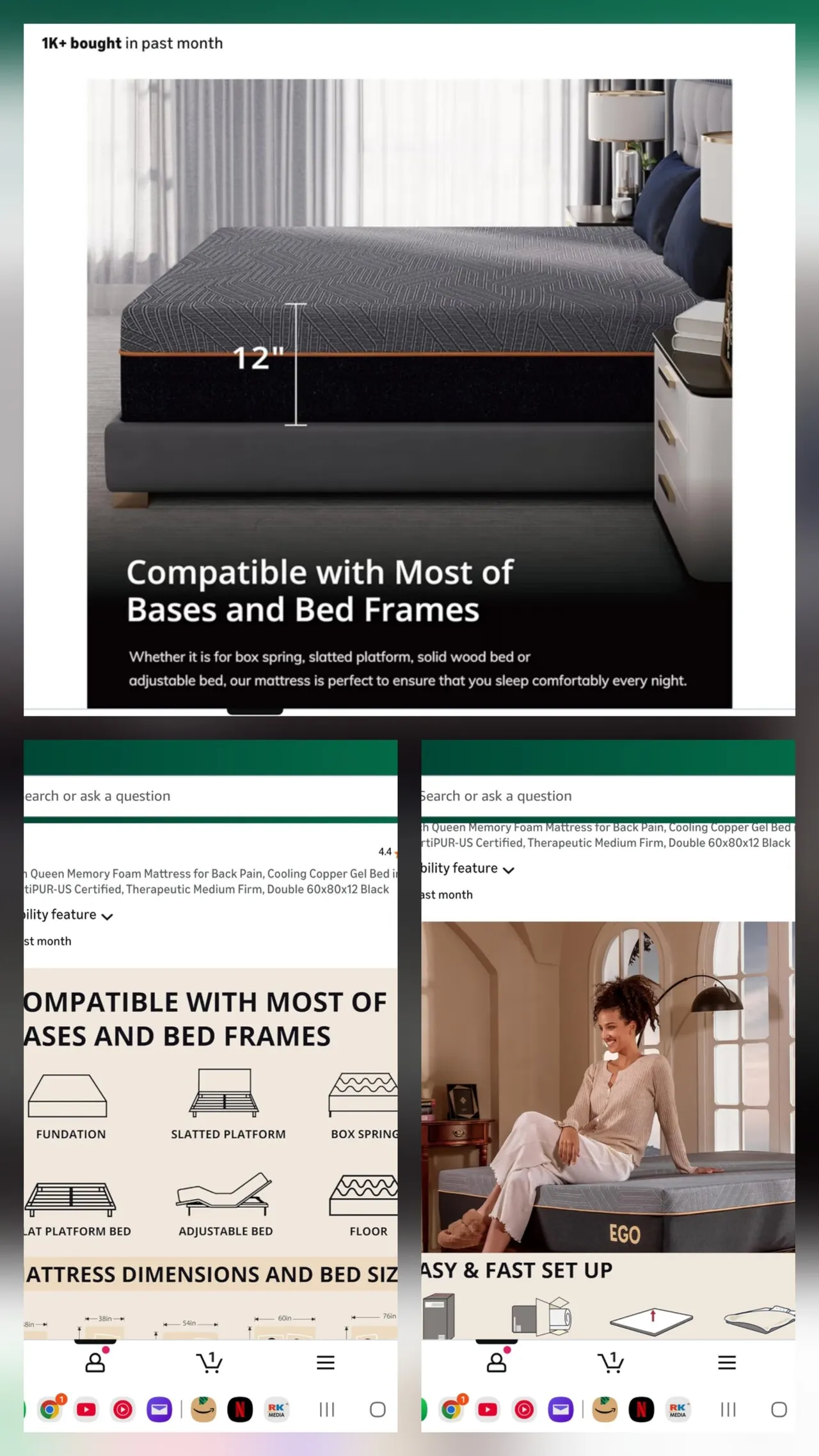 NEW 12 QUEEN SIZE MEMORY FOAM MATTRESS
					무빙세일
					Los Angeles