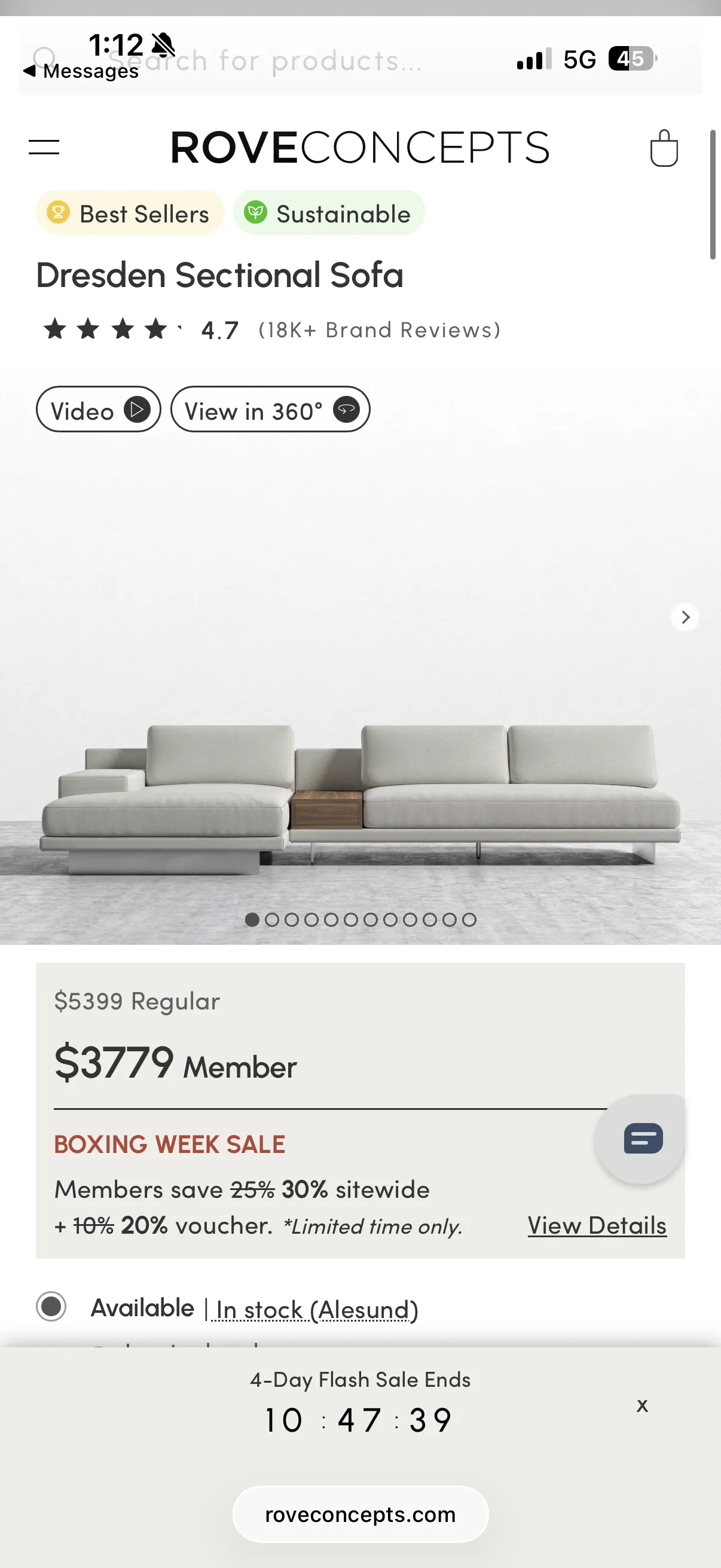 Rove Concept 소파
					가구
					Los Angeles