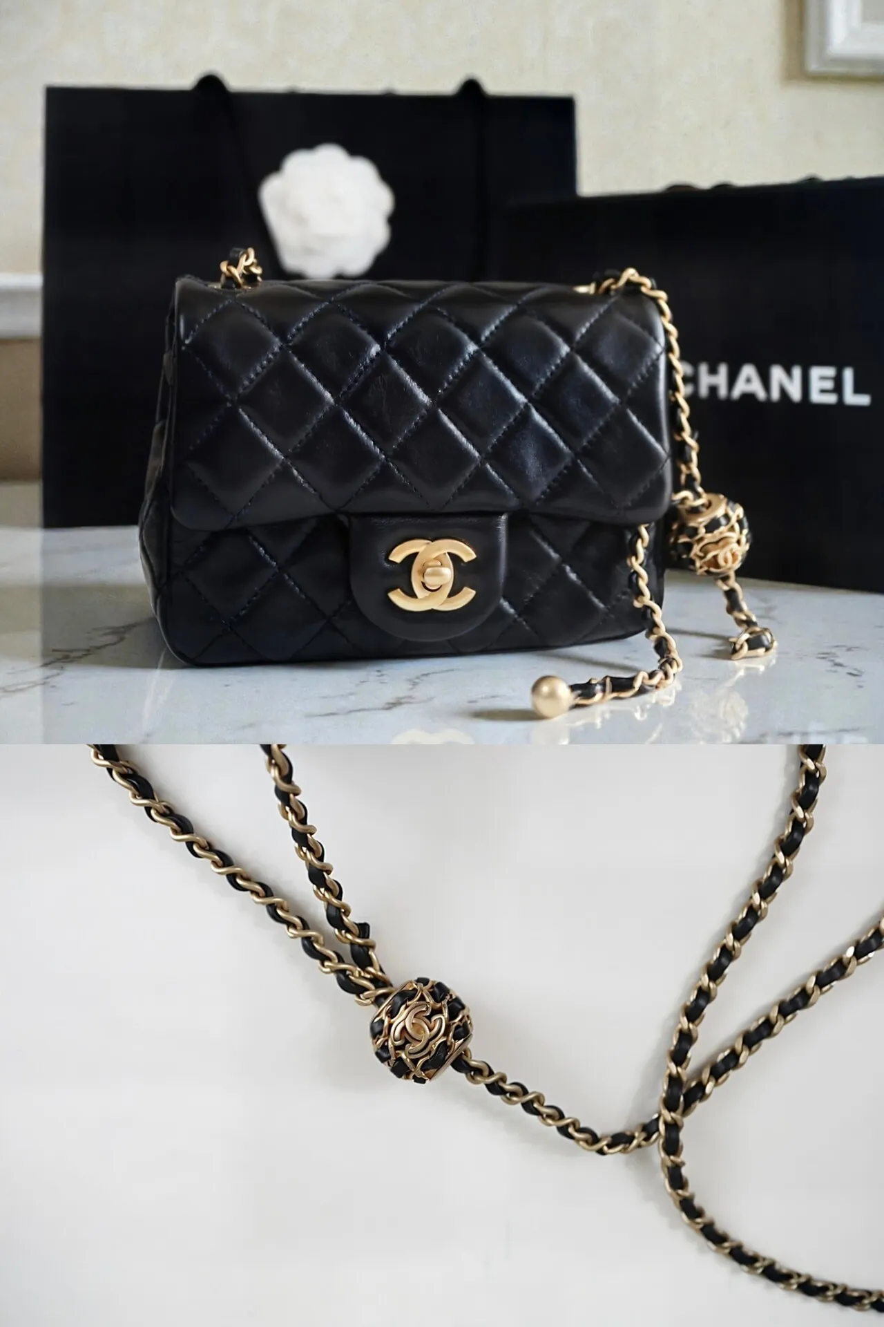 새상품/풀세트 샤넬 펄크러쉬(골드볼) 미니 스퀘어(쁘띠삭) 블랙 금장
					의류/패션
					Los Angeles