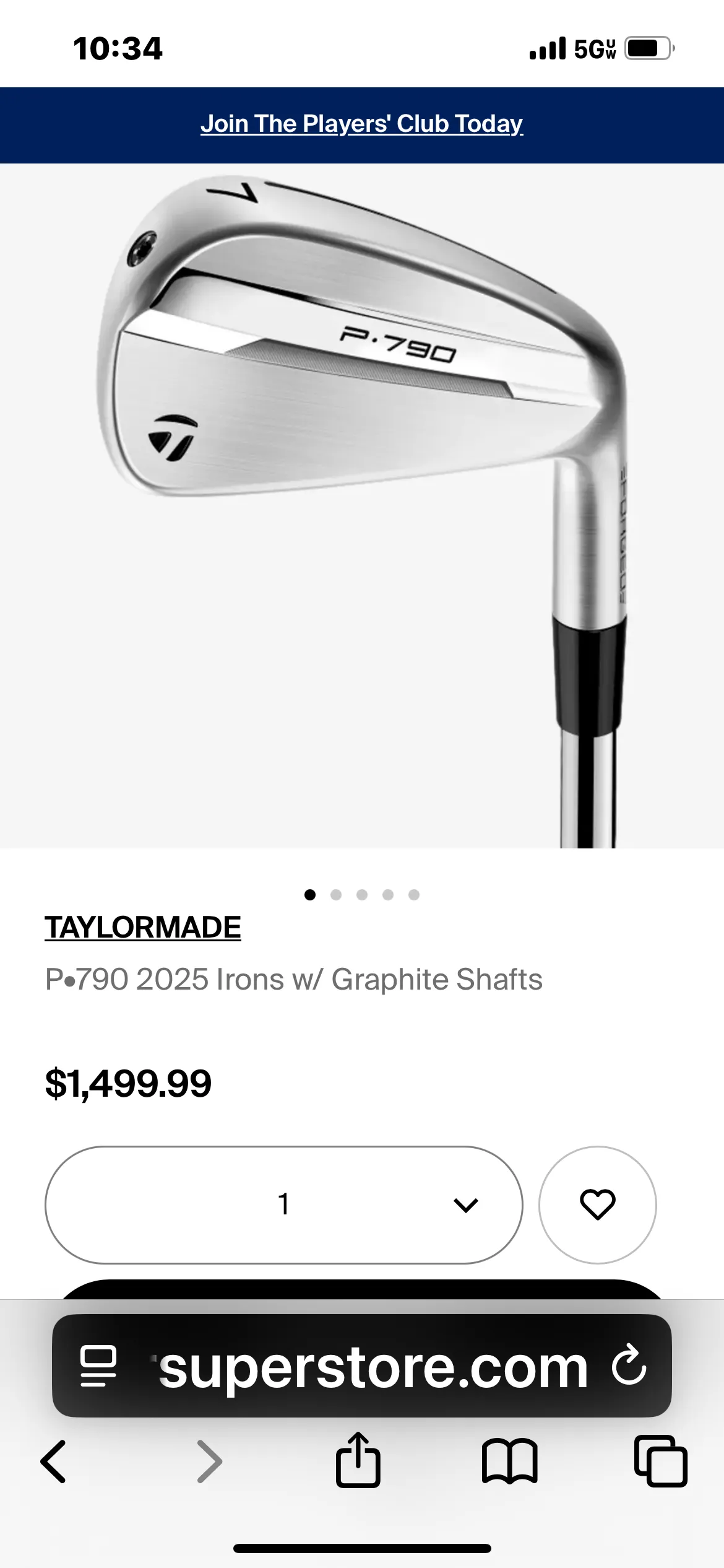 신형 테일러메이드 P-790 아이론세트 graphite 75g stiff
					운동/건강
					Los Angeles