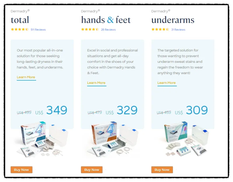 다한증 치료기기 Dermadry
					전자/가전
					OC