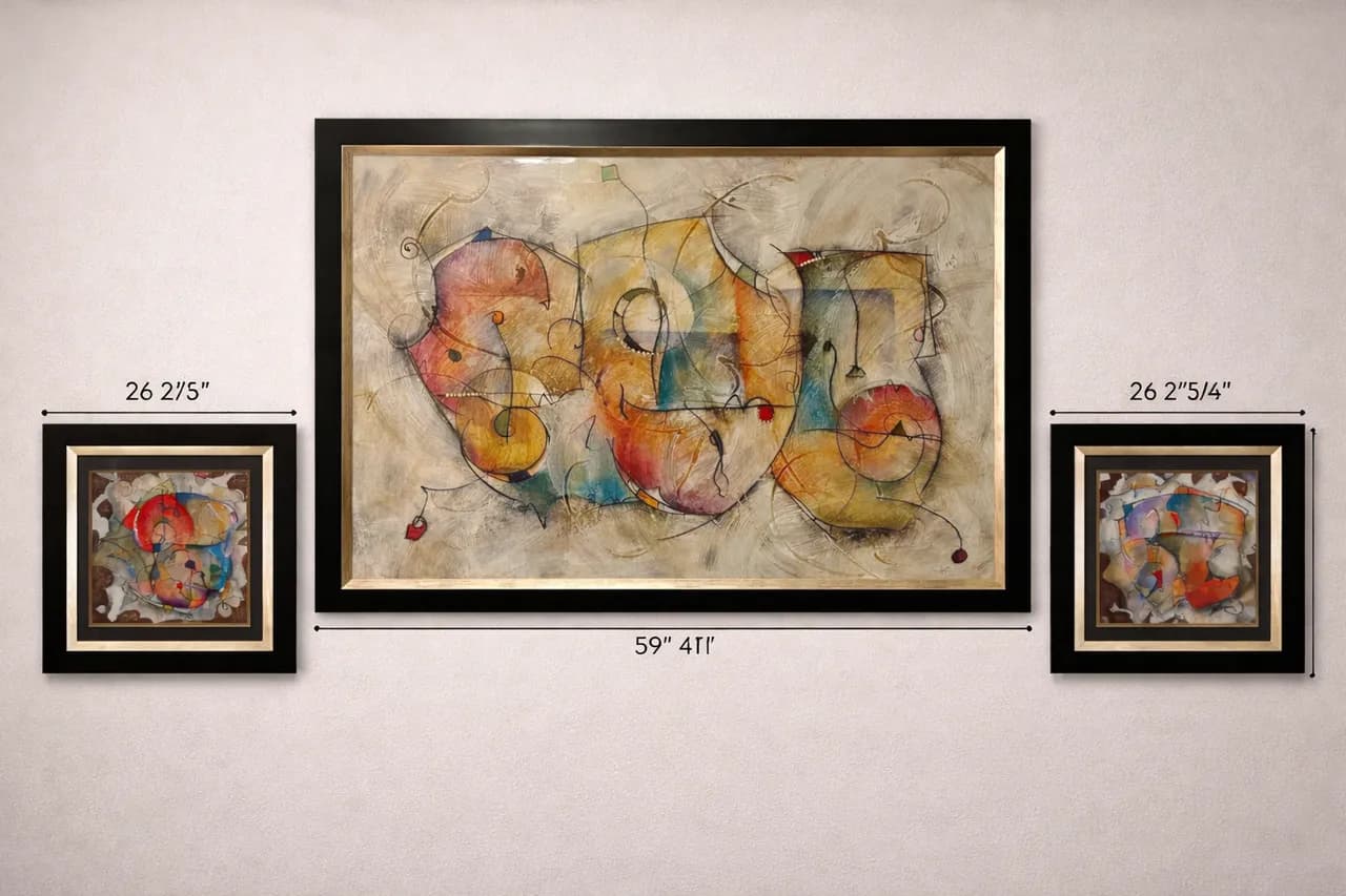 뮤지컬 패턴 추상 액자 아트 – 3점 벽걸이 세트
					가구
					El Monte