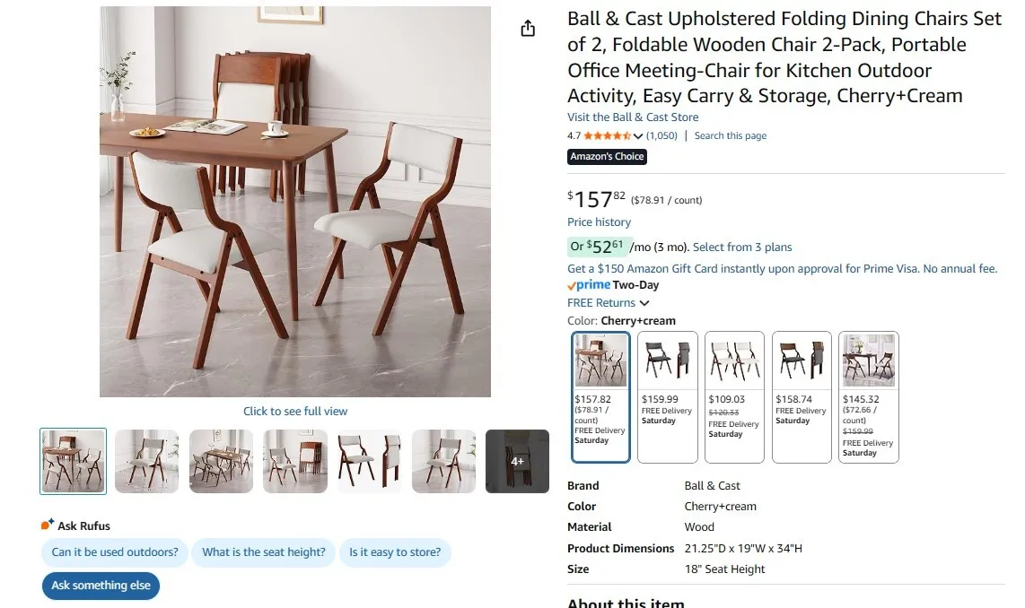 폴딩 다이닝 체어 두개 $80
					무빙세일
					Los Angeles