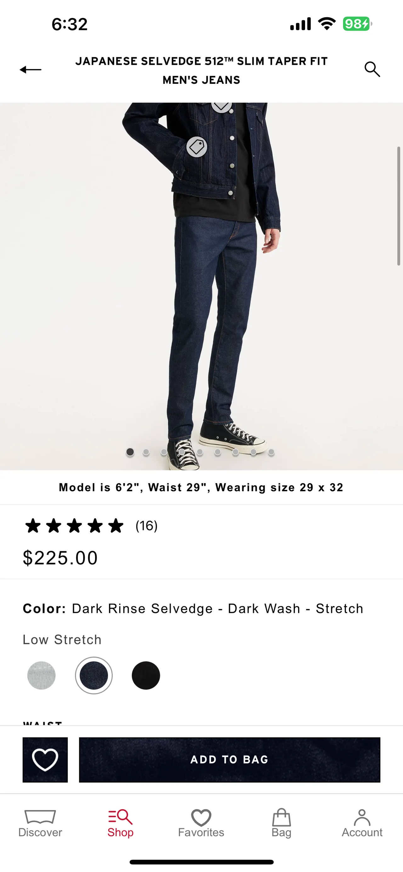 Levis Japanese Selvdge 512 Slim Taper Fit (새거 with tag)
					의류/패션
					Koreatown