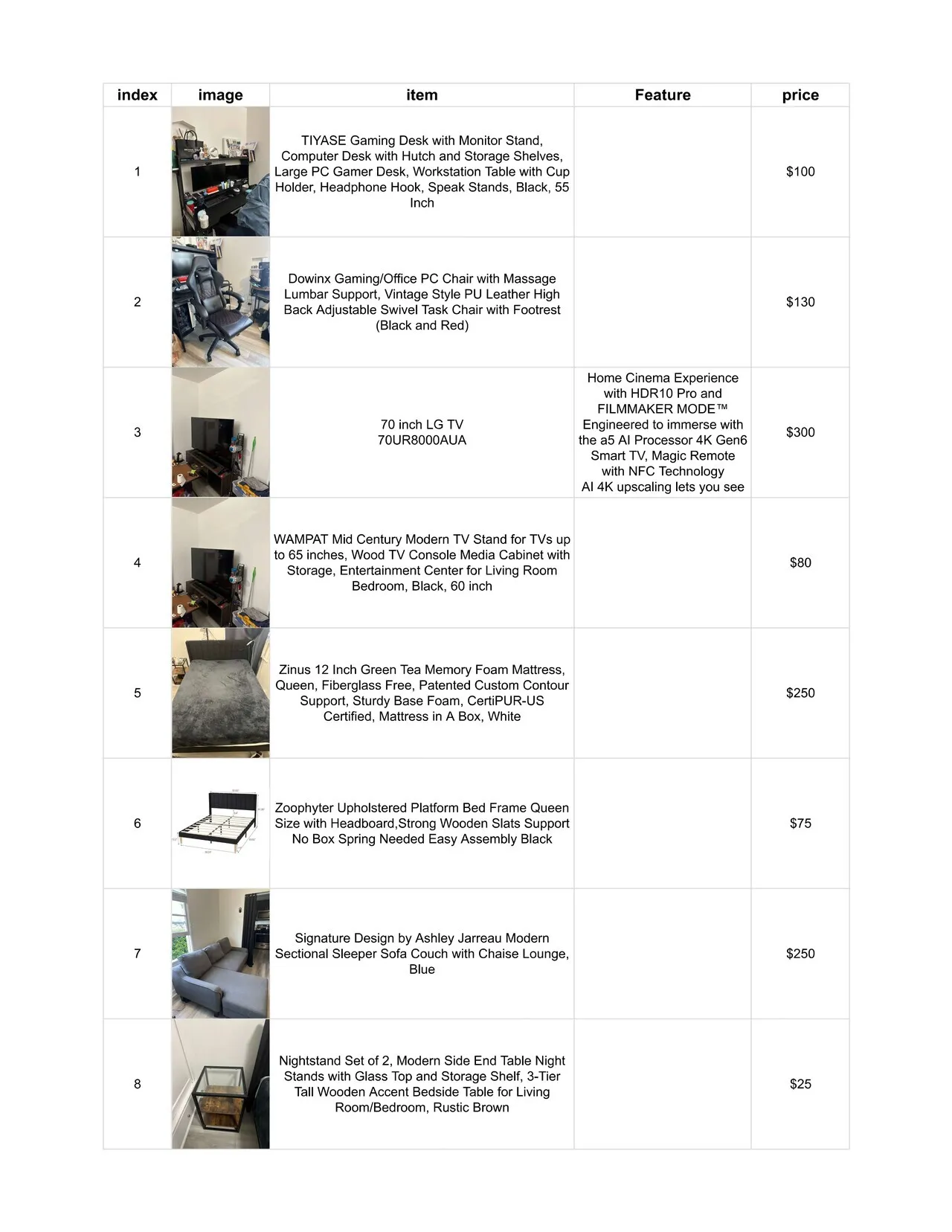 무빙 세일합니다(탁자, 소파, 침대 등)
					무빙세일
					Alhambra