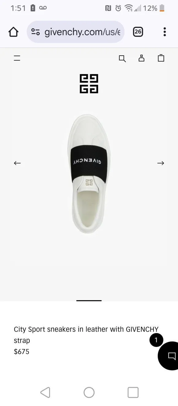 남자 GIVENCHY 스니커즈 팔아요
					의류/패션
					LA