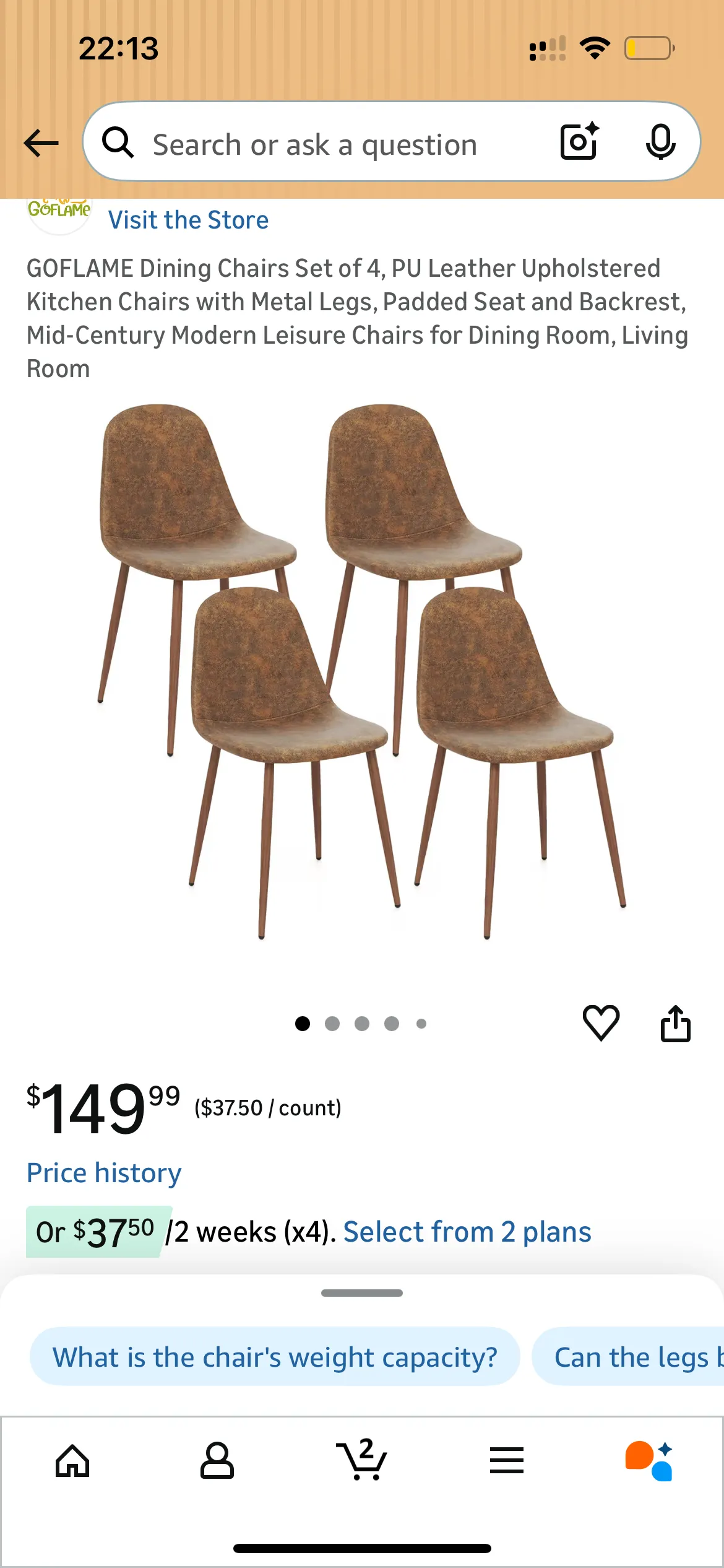 Moving Sale 미드센추리 모던 식탁 의자 4개 세트
					가구
					Anaheim