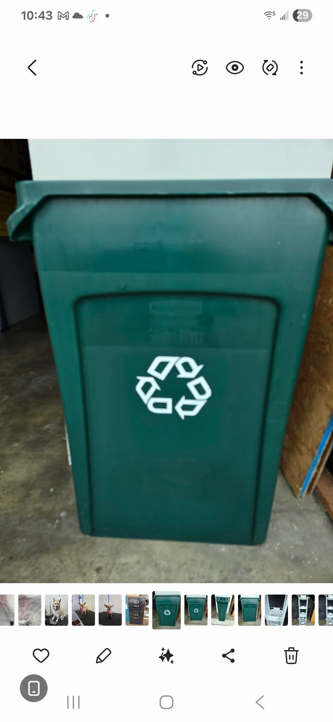 25gallon Recycling container new wood shelf $10 Display shelf $40
					무빙세일
					Buena Park