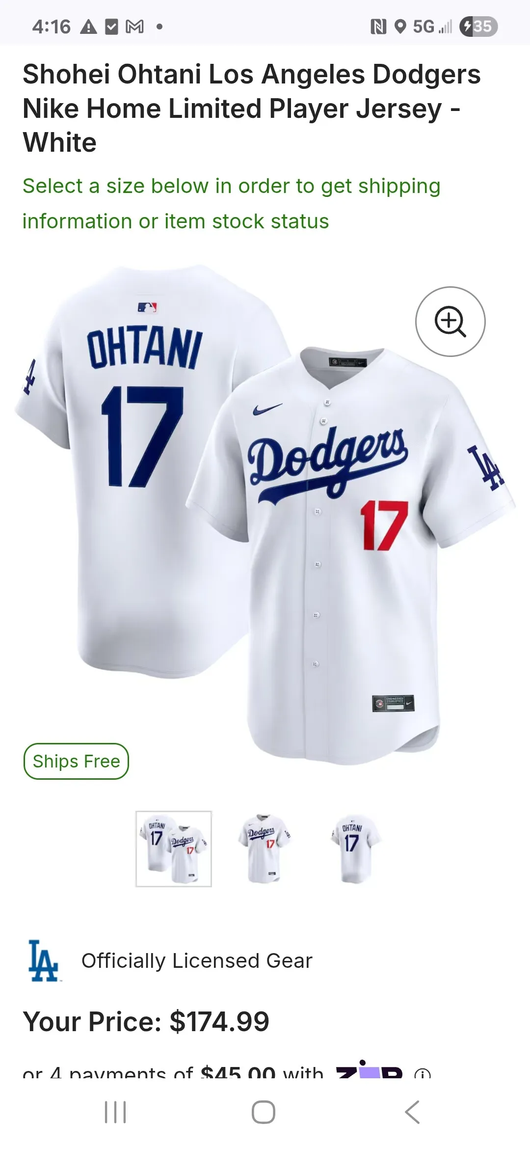 Nike LA Dodgers Jerseys
					의류/패션
					Buena Park