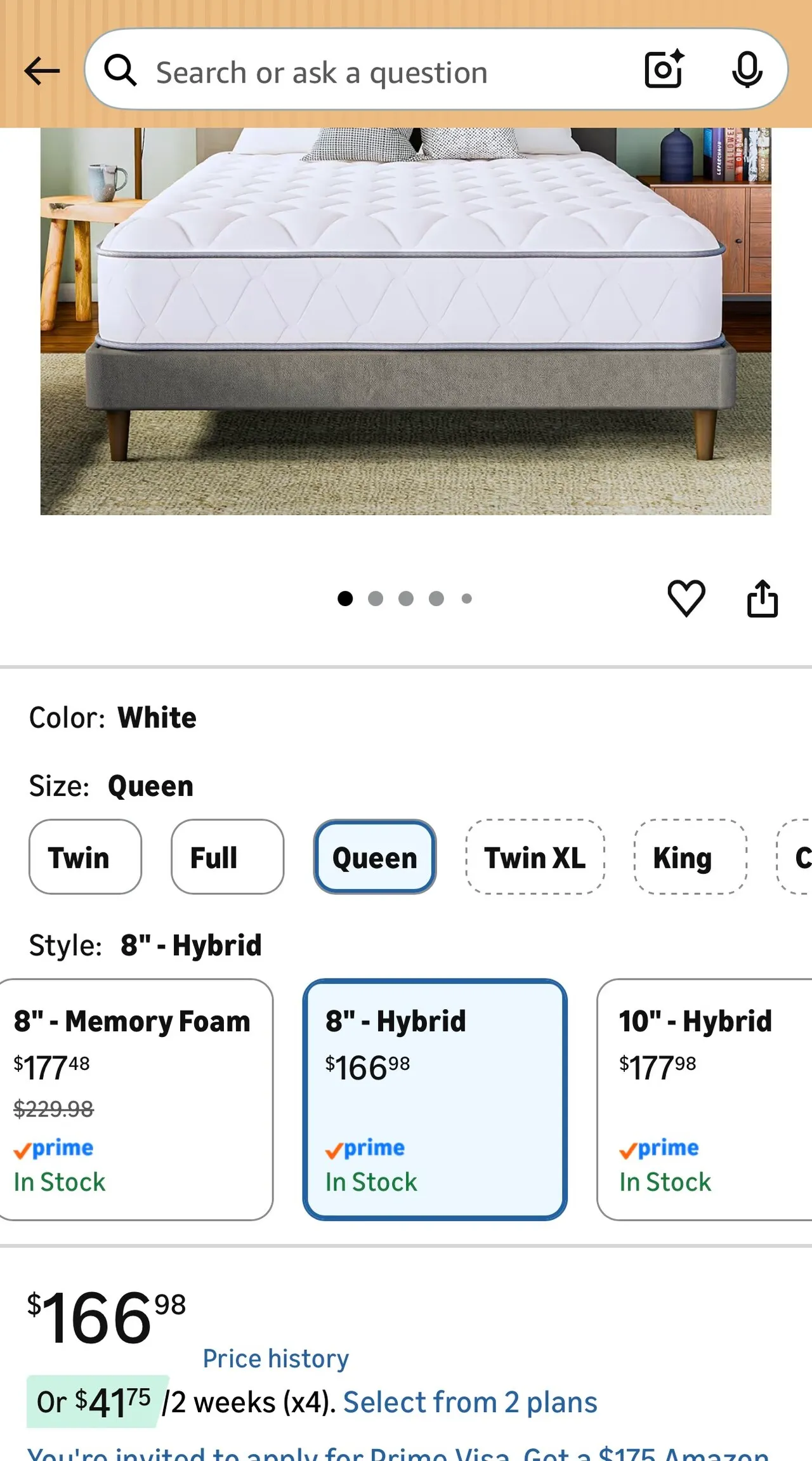 편안한 침대 매트리스 새것
					가구
					Los Angeles